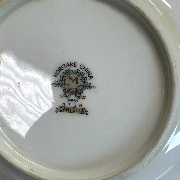 Set of 3 Vintage Noritake Camillia Rimmed Soup Bowls Japan #4375 MCM 1950s - Picture 8 of 10
